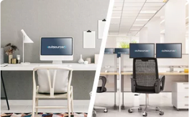 Hybrid staff work setup at Outsourced Global
