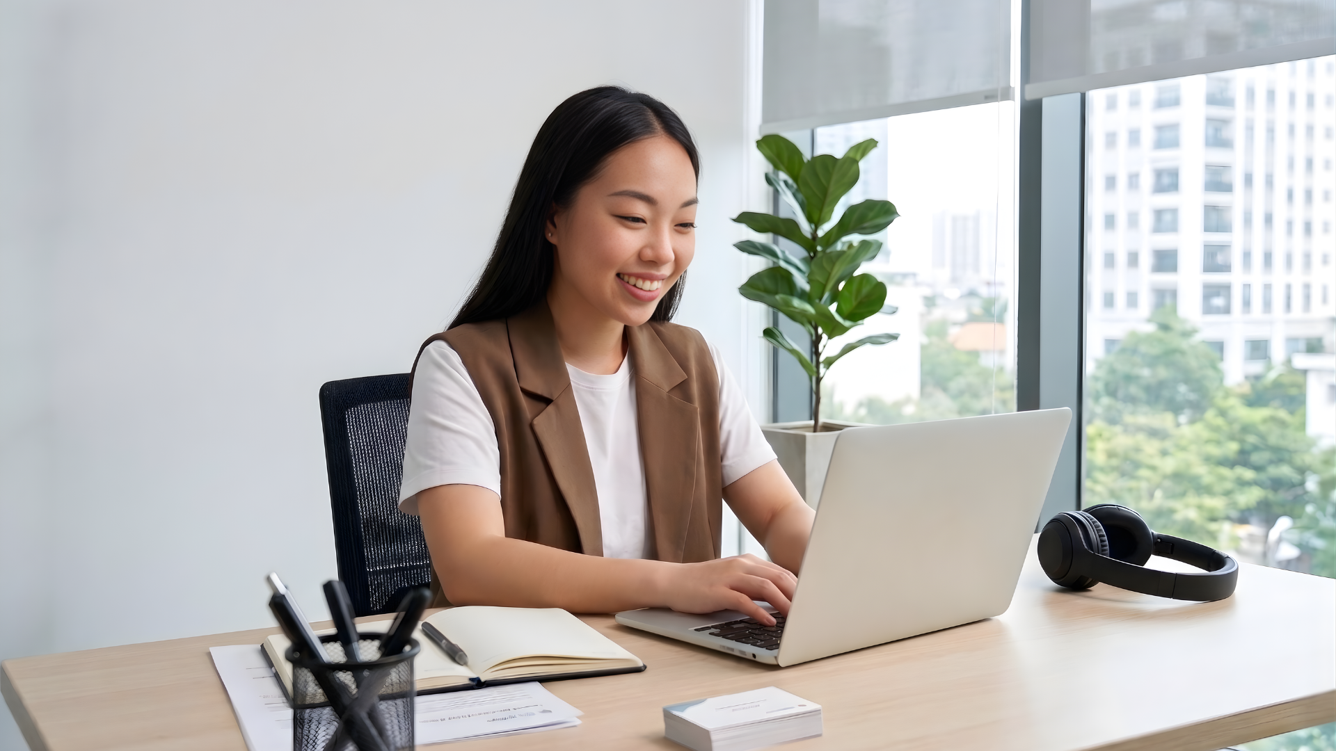 outsourced remote paid ads specialist working with a laptop