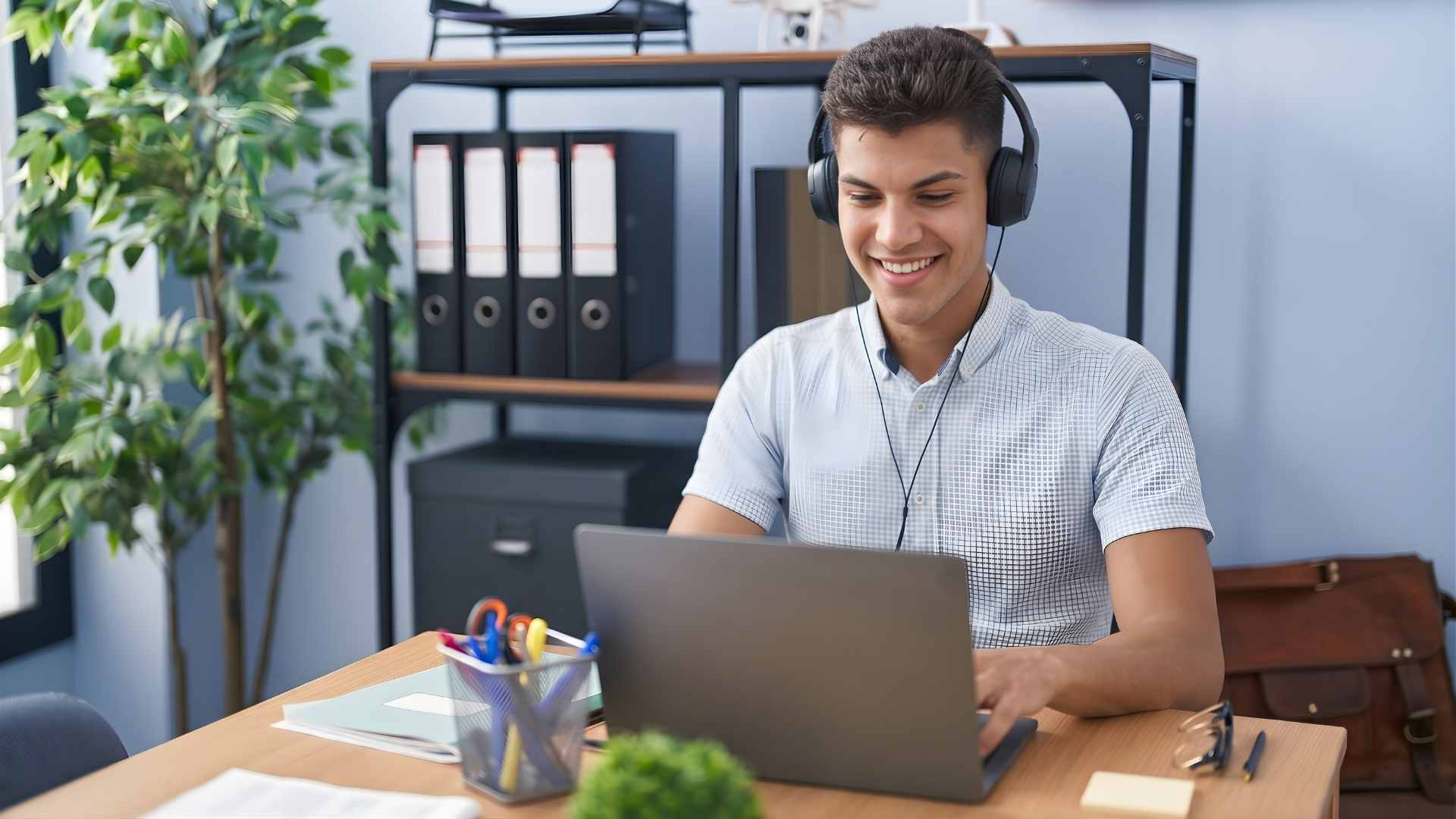 offshore recruitment specialist in colombia happy typing the human resource document