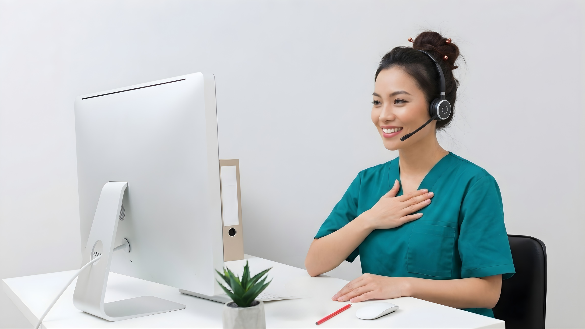remote patient care coordinator​ in vietnam virtually meeting a patient