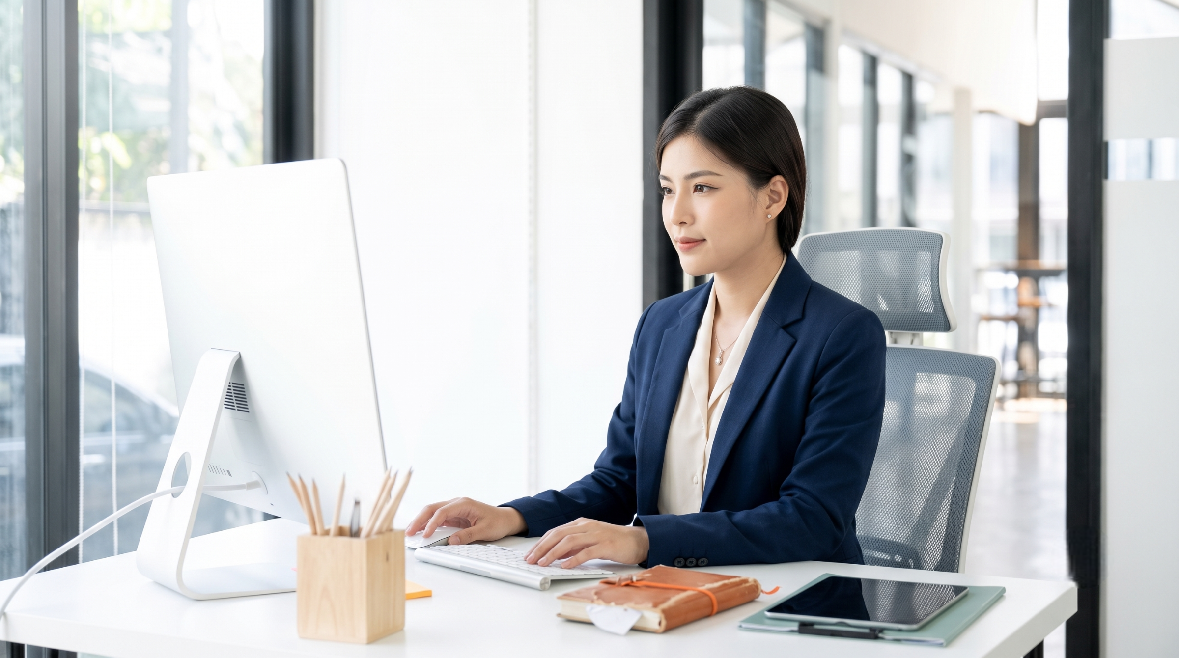 focused professional working on a computer, demonstrating why companies hire financial accountant specialists