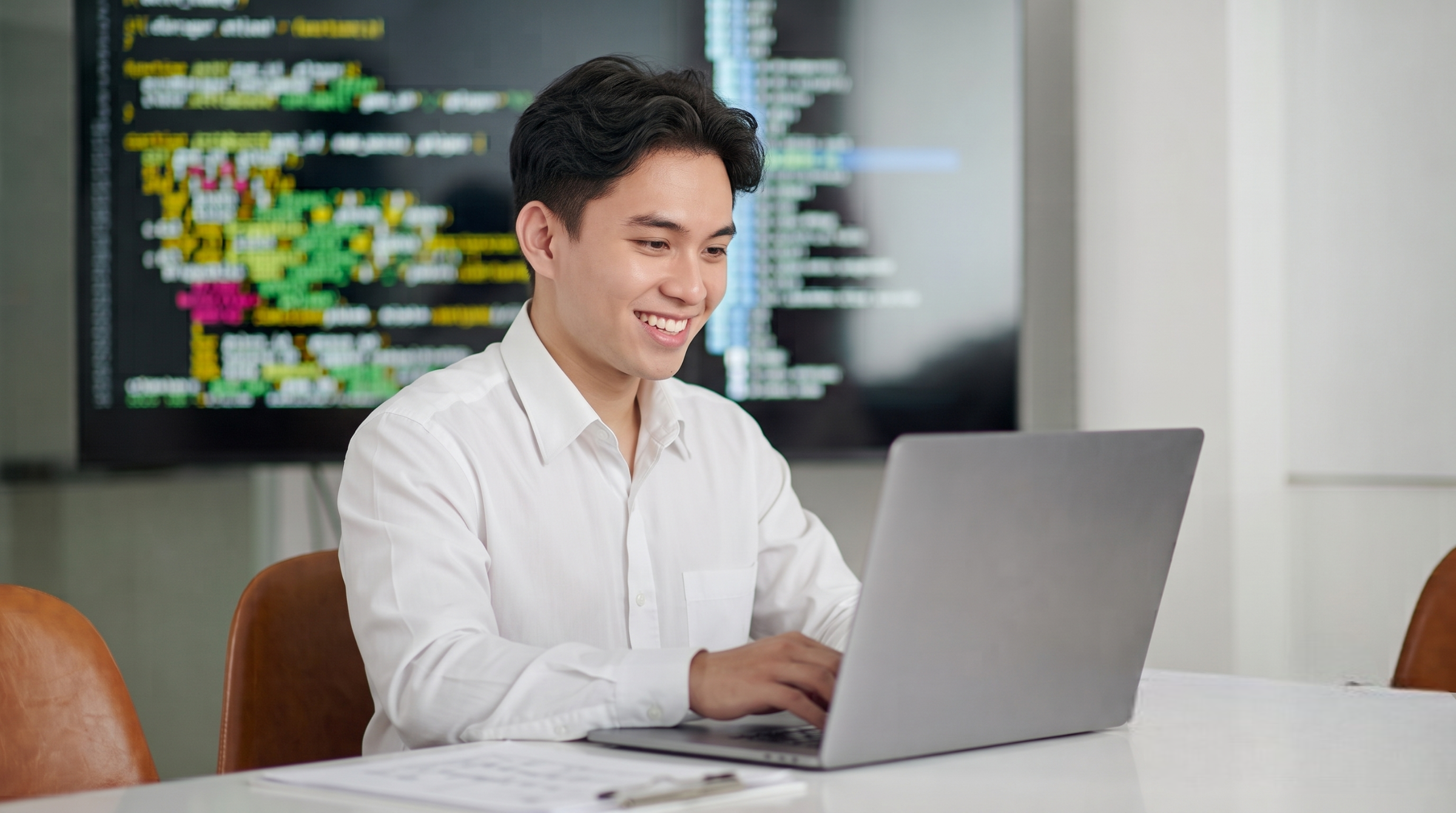 Male IT security consultant providing remote cybersecurity services