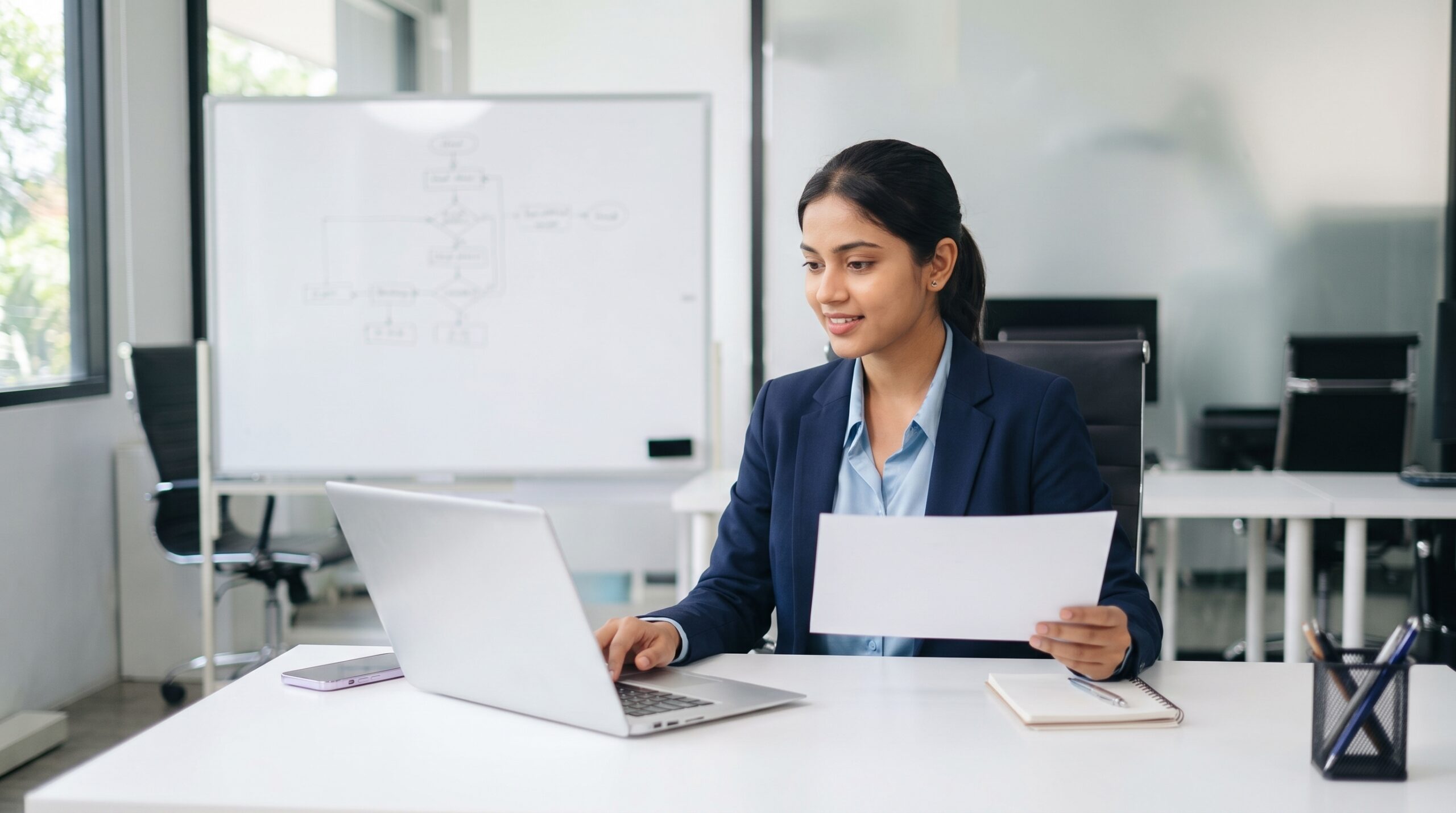 Dedicated talent sourcing expert reviewing candidates